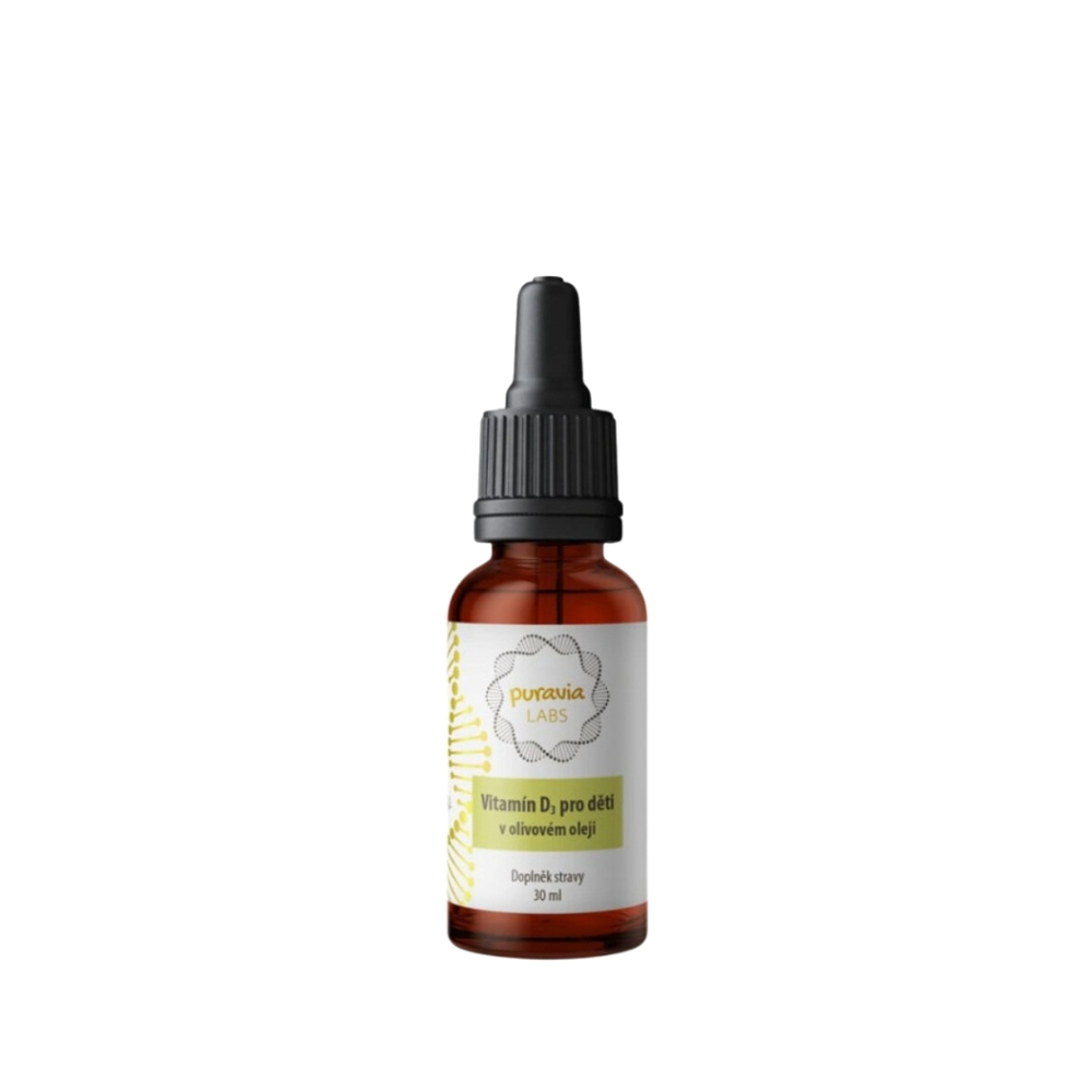 PURAVIA LABS Vitamín D3 pre deti v olivovom oleji 30 ml