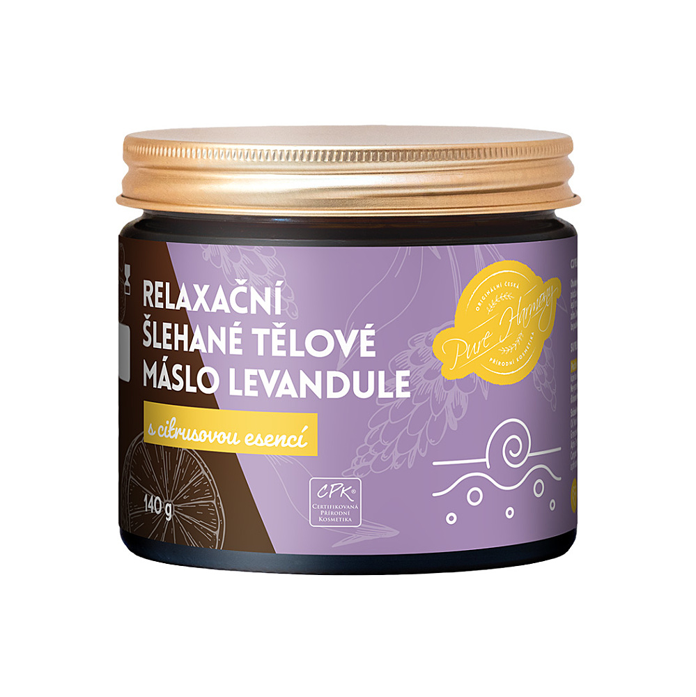 PURE HARMONY Relaxačné šľahané telové maslo Levanduľa 140 g