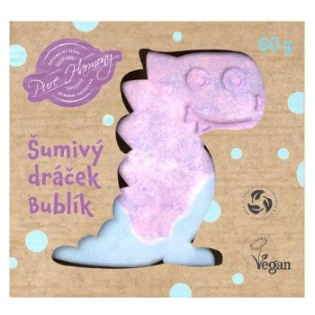 PURE HARMONY Šumivý dráčik Bublík 60 g (Šumivé bomby do kúpeľa a kúpeľové gule) - Šumivé, Hydratačný, Prírodné