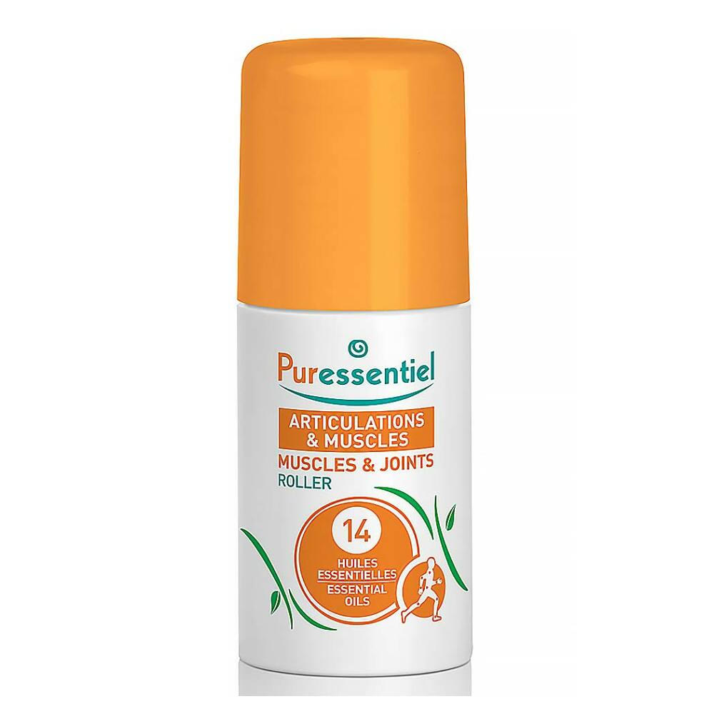 PURESSENTIEL Roll-on na boľavé svaly a kĺby 14 esenciálnych olejov 75 ml