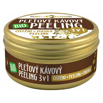 PURITY VISION Bio Kávový pleťový peeling 3v1 70 ml (Prírodné pleťové peelingy a masky) - obrázok 2/2