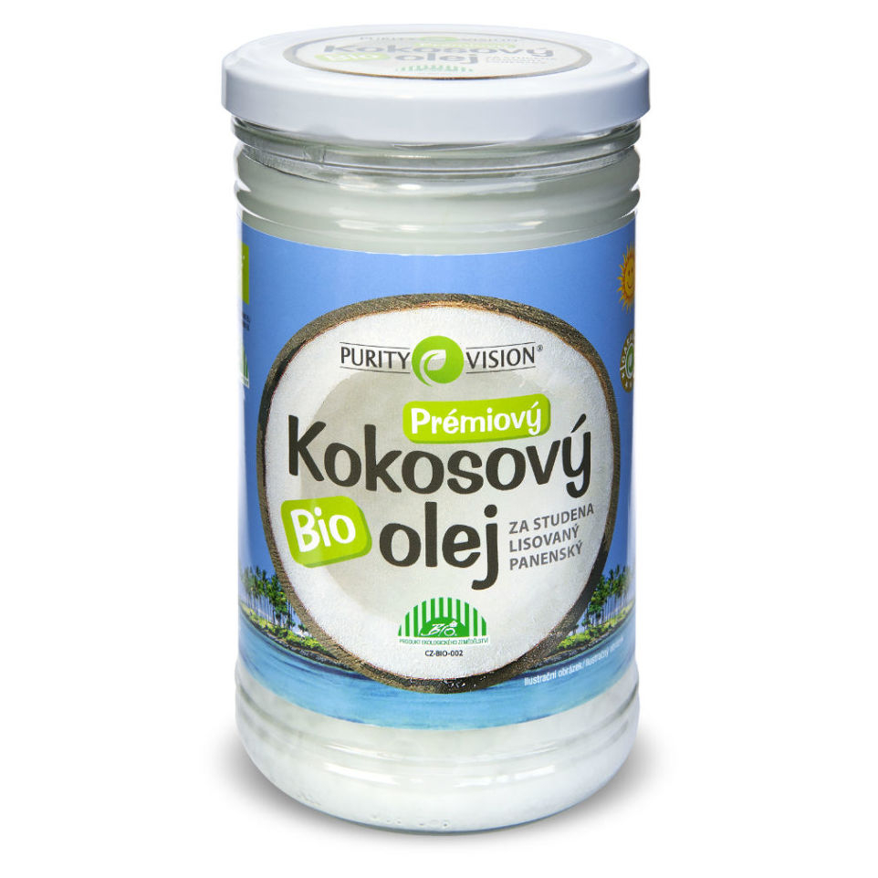 E-shop PURITY VISION Kokosový olej panenský v skle BIO 900 ml