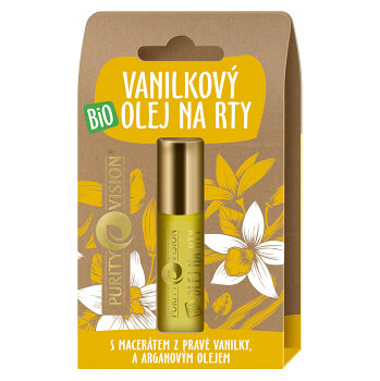 PURITY VISION Vanilkový olej na pery BIO 10 ml (Prírodná starostlivosť o pery) - Prírodné - obrázok 2/2