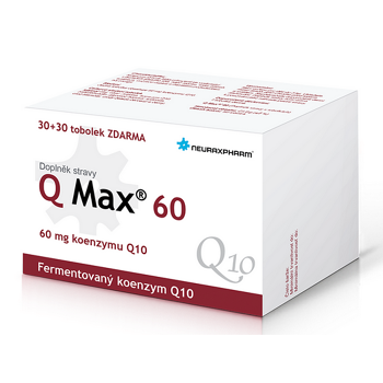 Q MAX Koenzým Q10 60 mg 30 + 30 kapsúl ZADARMO