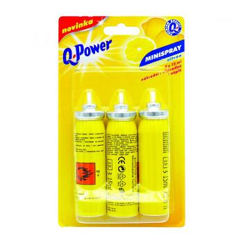Q power MiniSpray 3x15ml náhradná náplň citrón