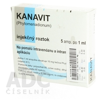 KANAVIT sol inj 10 mg/ml 5x1 ml (Lieky na predpis)