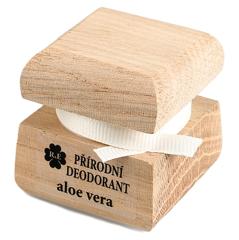 RAE Prírodný krémový dezodorant aloe vera čisto drevená krabička 15 ml