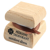 RAE Prírodný krémový deodorant drevená krabička Santalové drevo 50 ml