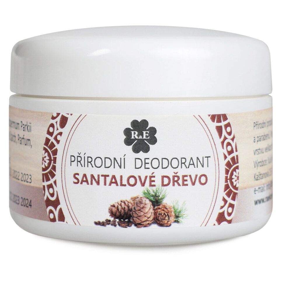 E-shop RAE Prírodný krémový dezodorant plastový obal Santalové drevo 50 ml