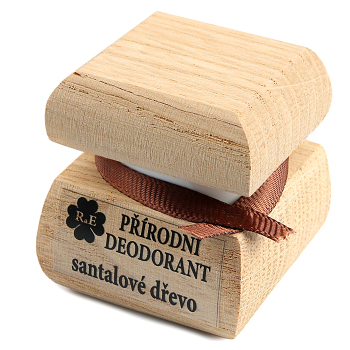 RAE Prírodný krémový dezodorant santalové drevo čisto drevená krabička 15 ml
