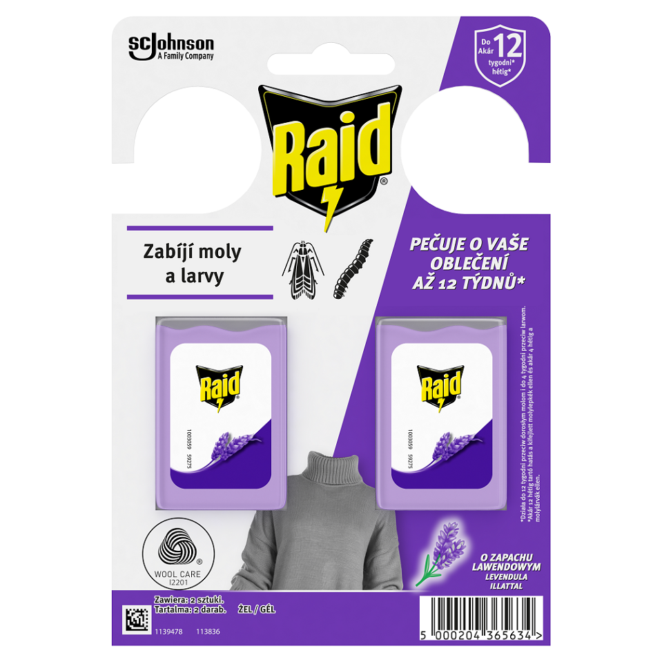 E-shop RAID S vôňou levandule Proti moliam 2 kusy