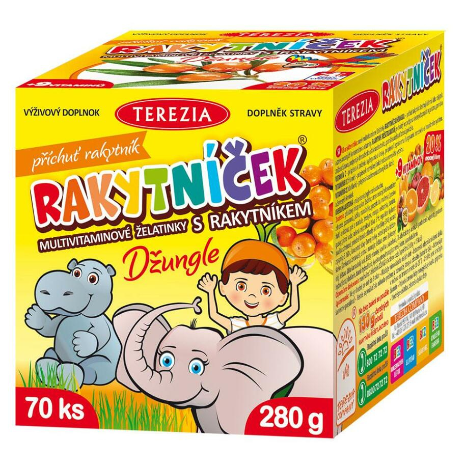 E-shop TEREZIA Rakytníček multivitamínové želatínky s rakytníkom Džungľa 70 ks