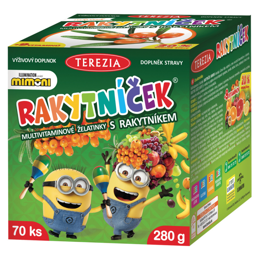 Terezia Rakytníček multiVitamínové želatínky s rakytníkom MIMONI 70 ks kúpite na Lekarna.cz