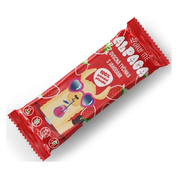 RAW ME Alpaca ovocná tyčinka jahodová 25 g
