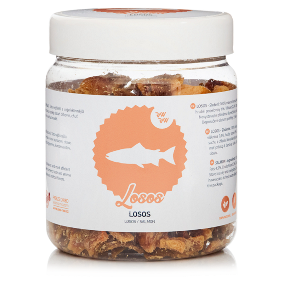 E-shop RAW RAW pochúťka mrazom sušené mäso z Lososa 110 g