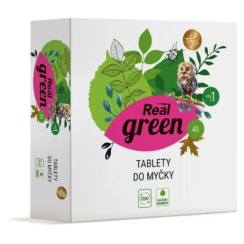 REAL GREEN CLEAN Tablety do umývačky 40 ks