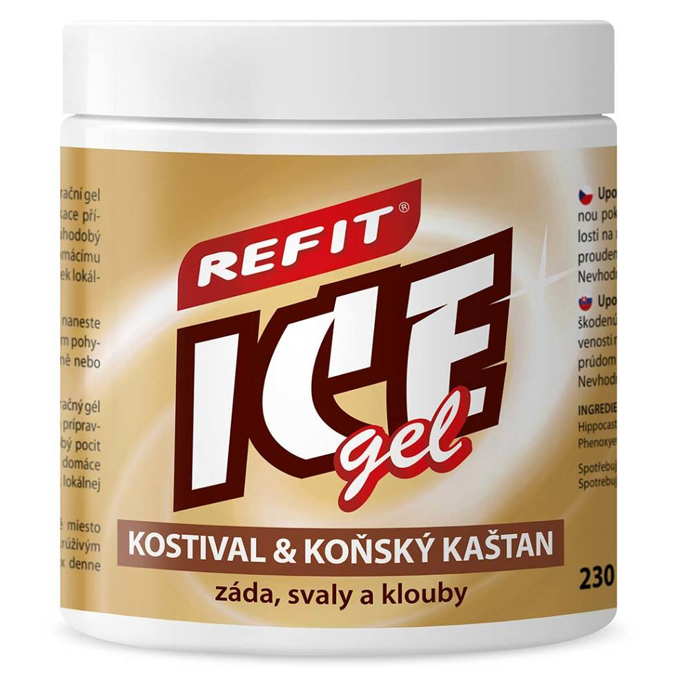 E-shop Refit Ice gél s kostihojom a gaštanom 230 ml hnedý