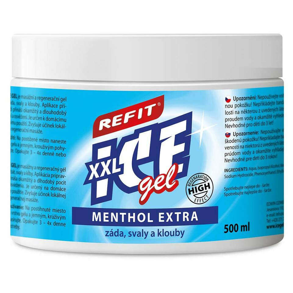 E-shop Refit Ice gel s mentholom 2.5% 500ml modrý
