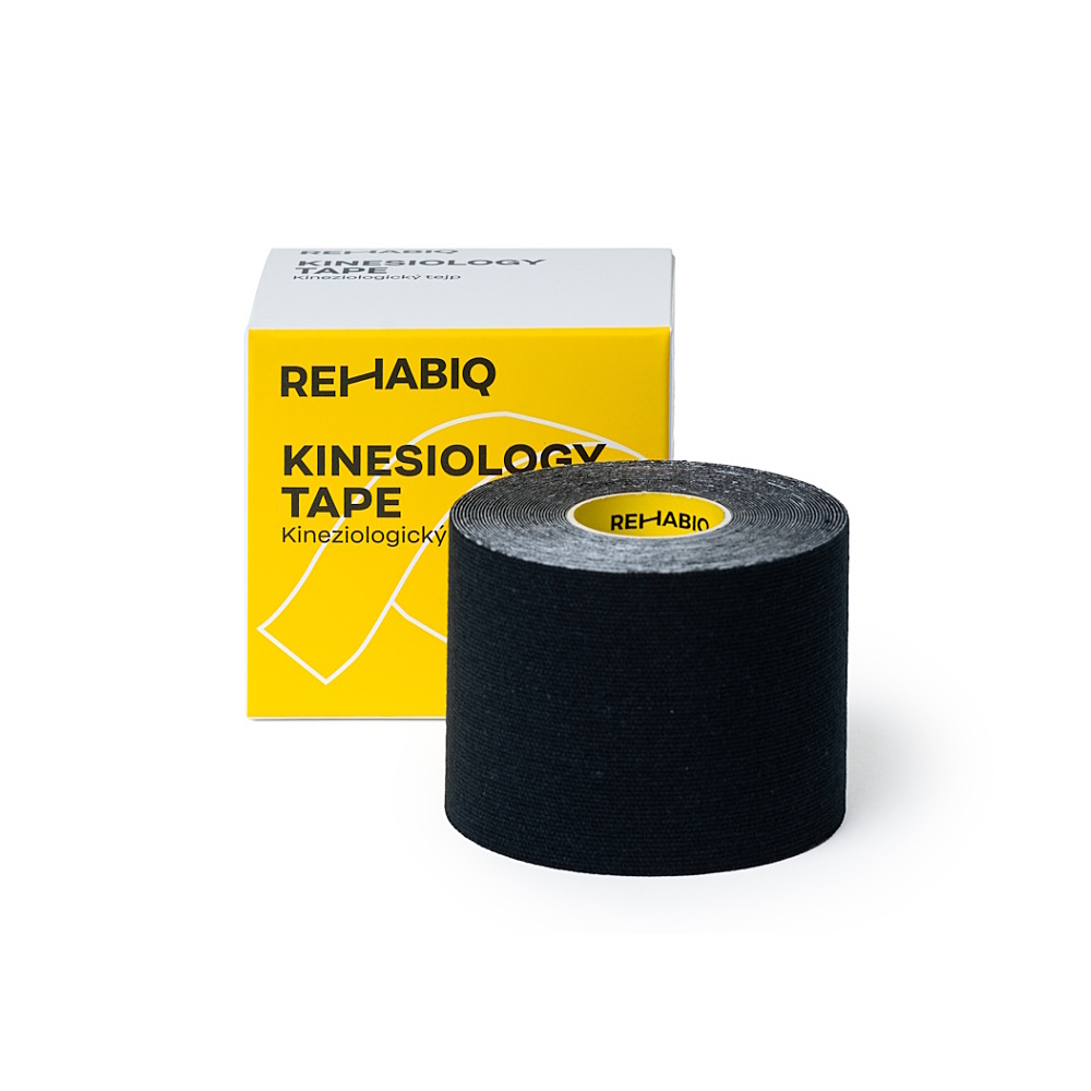 REHABIQ Kinesiology tape tejpovacia páska čierna 5 cm x 5 m