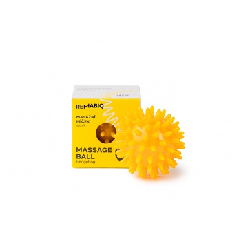 REHABIQ Masážna loptička ježko žltá 6 cm (Masážní míčky a ježci) - S bodlinami