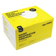 REHABIQ Premium české nano respirátory s účinnosťou 12 hodín 25 kusov