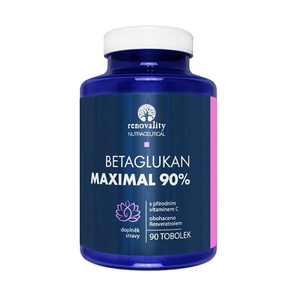 Renovality Betaglukan Maximal 90% tobolky na podporu imunitného systému s vitamínom C 90 ks