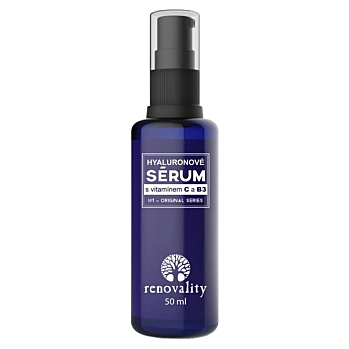 RENOVALITY Hyalurónové sérum s vitamínom C a B3 30 ml (Prírodné pleťové séra a fluidy) - Prírodné