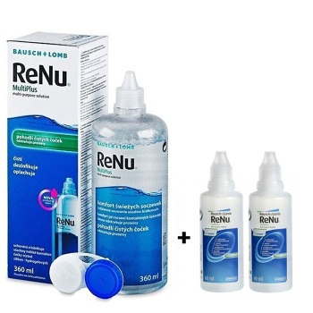 RENU Multiplus roztok na kontaktné šošovky 360 ml + 2 x RENU MultiPlus 60 ml ZADARMO