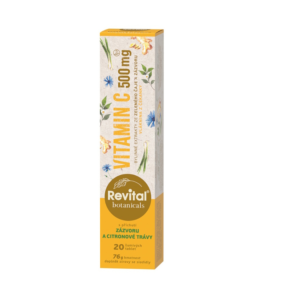 REVITAL Botanicals vitamin C 500 mg, 20 šumivých tabliet