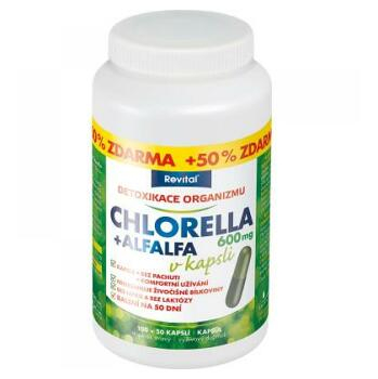 REVITAL Chlorella + alfalfa 600 mg 100 + 50 kapsúl ZADARMO