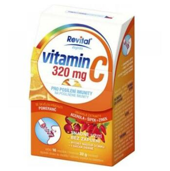 REVITAL Vitamín C 320mg + Acerola + Šípek + Zinok 16 sáčkov