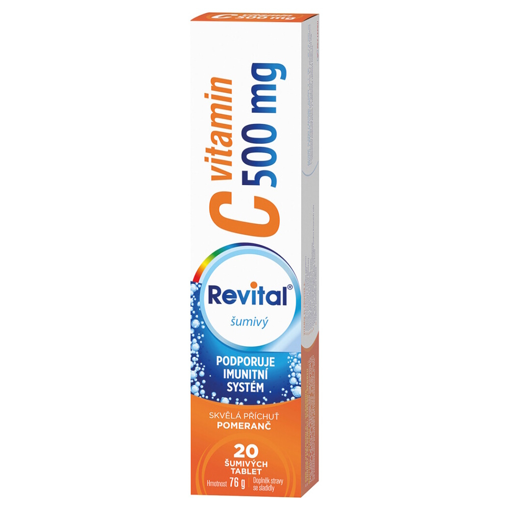 E-shop REVITAL Vitamín C 500 mg Pomaranč 20 šumivých tabliet