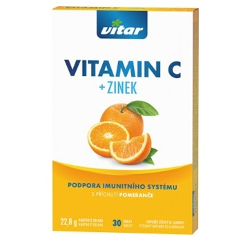 VITAR Vitamín C + Zinok 30 tabliet