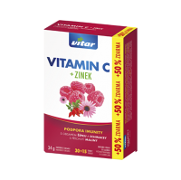 VITAR Vitamín C + zinok + echinacea + šípky 45 tabliet