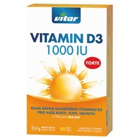VITAR Vitamín D3 Forte 1000 IU 90 tabliet