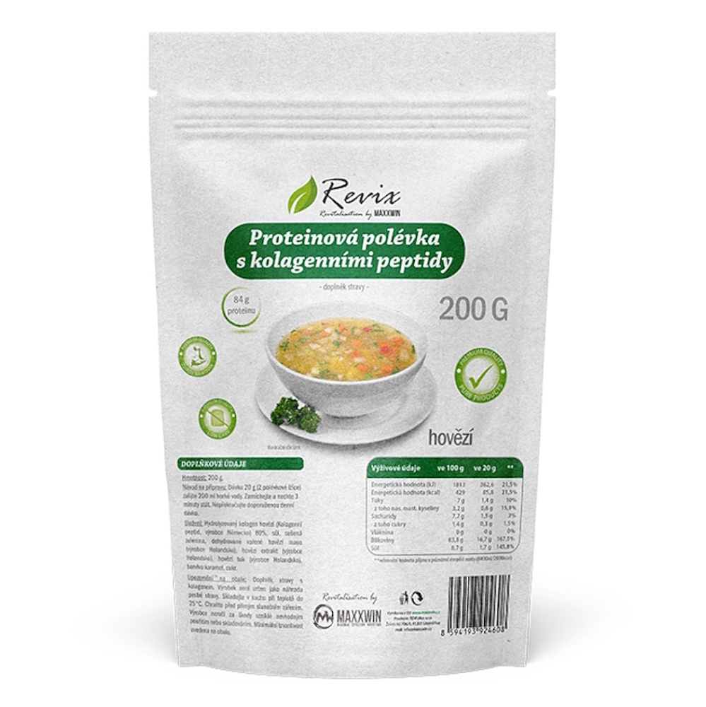 REVIX Proteínová hovädzia polievka s kolagénnymi peptidmi 200 g