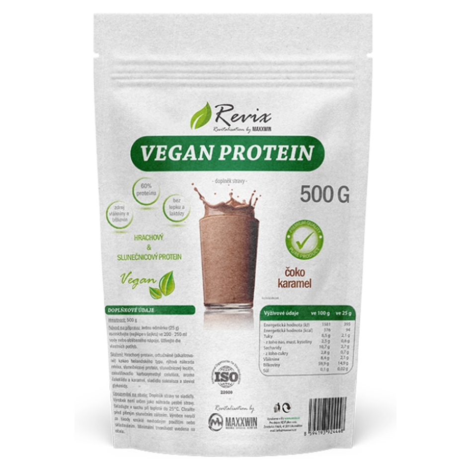 REVIX Vegan protein čokoláda-karamel 500 g