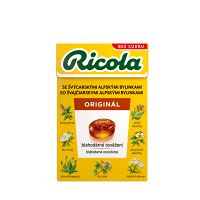 RICOLA Bylinné cukríky bez cukru, originálna bylinná zmes 40 g