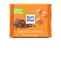 RITTER SPORT Mliečna čokoláda so slaným karamelom 100 g