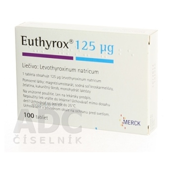 EUTHYROX 125 µg tbl 125 µg (PP blister) 1x100 ks (Lieky na predpis)