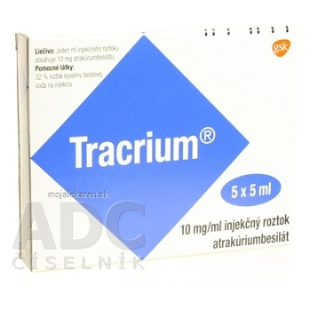 TRACRIUM sol inj 50 mg (amp.skl.) 5x5 ml (Lieky na predpis)