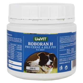 ROBORAN H pre psy čierne a biele prášok 200 g (Veterinárne výživové doplnky na srsť)