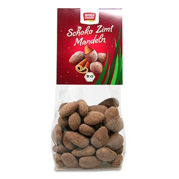 ROSENGARTEN Mandle v mliečnej čokoláde a škorici BIO 100 g (Mandle) - BIO