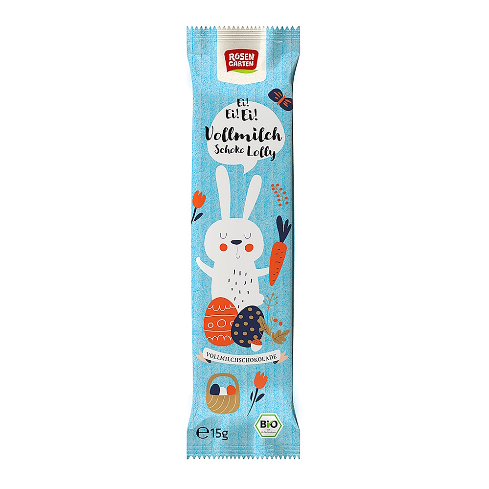 ROSENGARTEN Lízatko biela čokoláda zajačik BIO 15 g