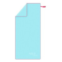 NILS Aqua NAR13 uterák z mikrovlákna svetlo modrý-ružový 200 x 90 cm