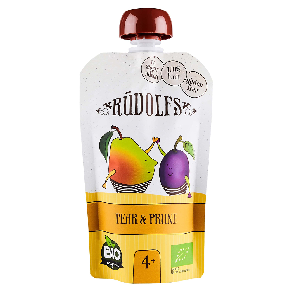 Rudolf’s BIO hruška, sušená slivka ovocný príkrm 110 g
