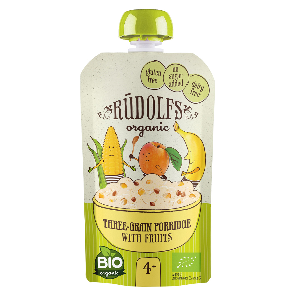 Rudolf’s BIO 3zrnná s ovocem obilná kaša 110 g kúpite na Mojalekaren.sk