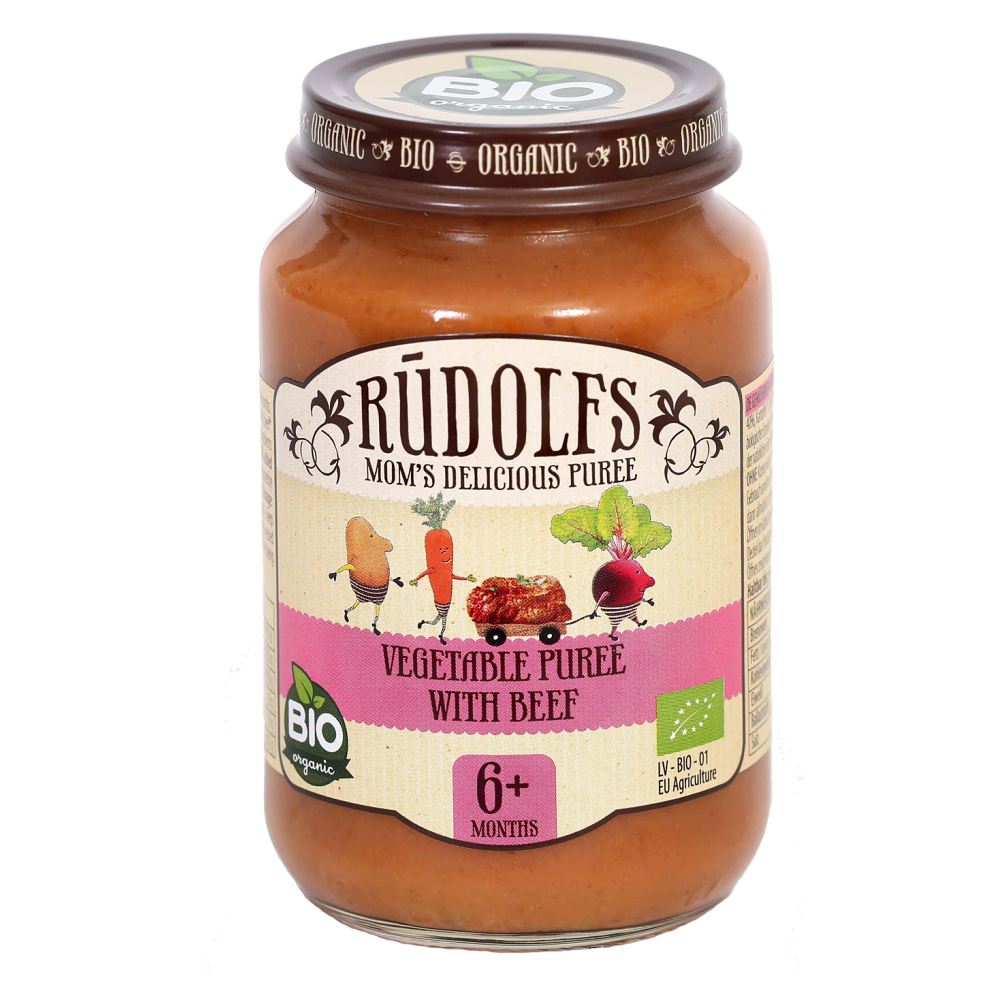 Rudolf’s BIO zelenina s hovädzím mäsom detský príkrm 190 g kúpite na Mojalekaren.sk