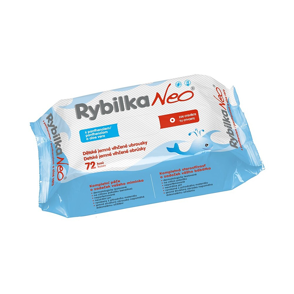 E-shop Rybilka NEO s panthenolom detské obrúsky72 ks