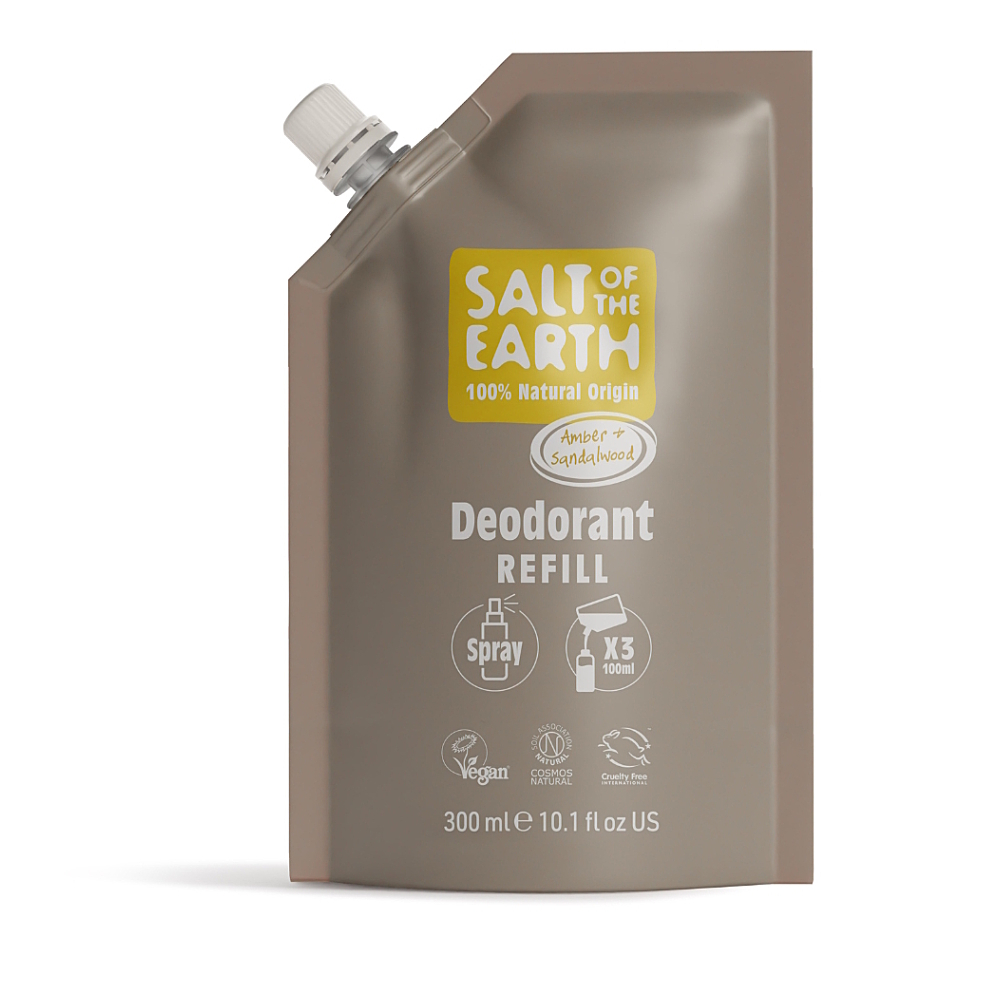 SALT OF THE EARTH Náplň dezodorant sprej ambra & santal 300 ml
